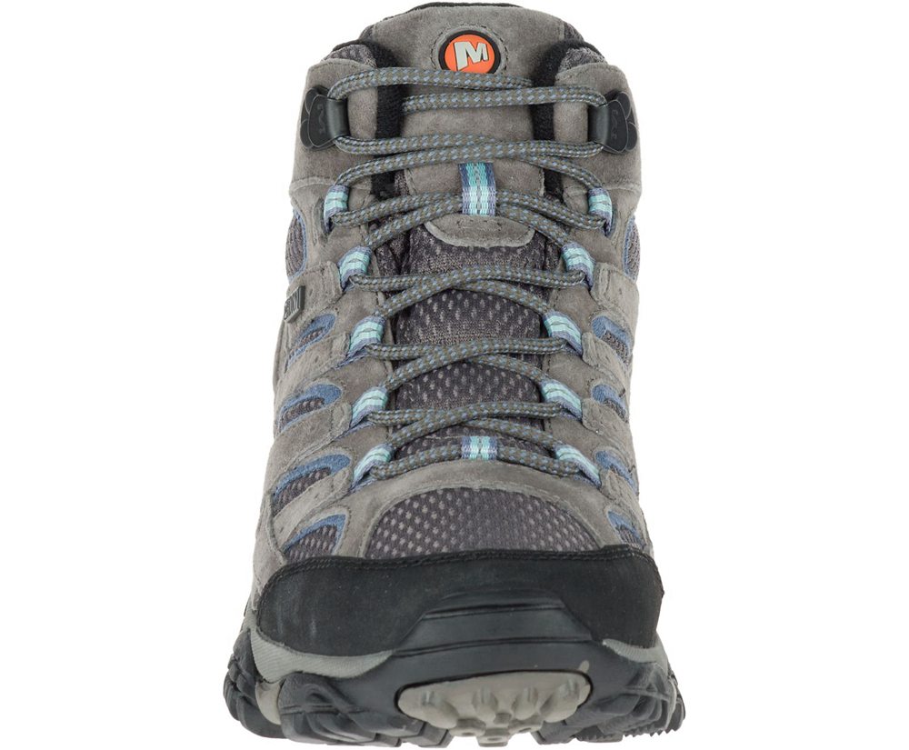 Kozaki Merrell Damskie Szare - Moab 2 Mid Waterproof - 076842-YXF